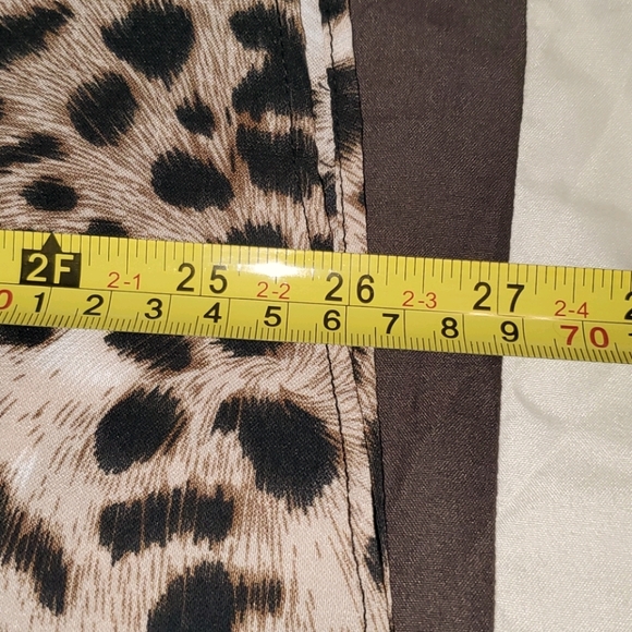 Charming Charlie Leopard Blouse 3/4 Sleeve EUC - Picture 10 of 11